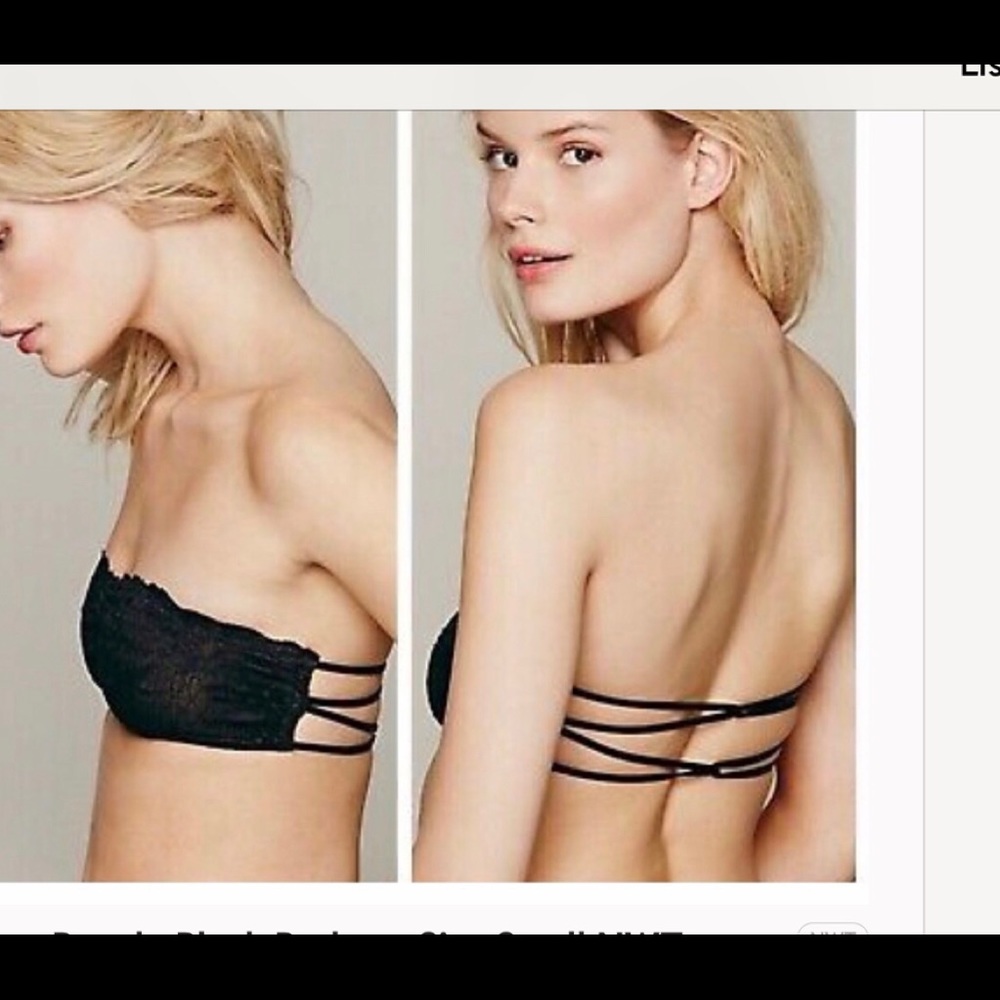 Free People Black Bralette Size Small NWOT